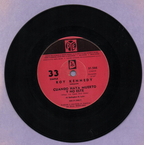 Vinilo Simple De Roy Kennedy - Escuché Que Golpeabas 1