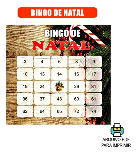 60 Cartelas De Bingo De Natal - 003 - Arte Digital - Pdf 1