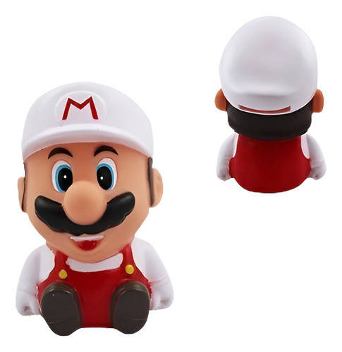 Super Mario Sentado Bros Monedas Dinero Hucha Blanco 0