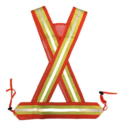 Chaleco De Seguridad Reflectivo Tipo X De 5cm Moto Bicicleta 0