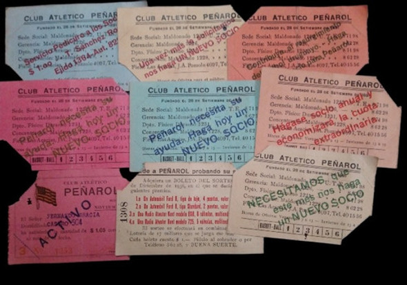 Nueve Antiguos Recibos 1936 Club Atlético Peñarol 1