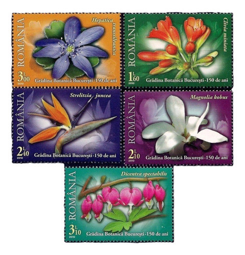 2010 Flora- Flores Magnolias Lirios- Rumania (sellos) Mint 0