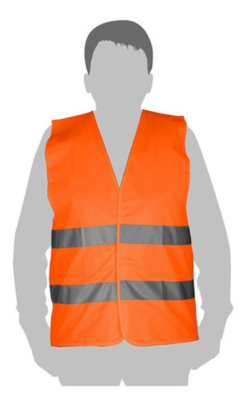Chaleco Reflectivo Seguridad Naranja Bandas Tolsen Xxl 45112 0