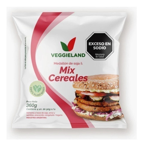 Medallón Vegano Multicereales - Veggieland - 4u 360g 0