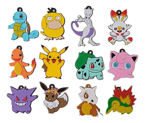 35 Souvenirs Pokemon, Personajes, Llavero,tirador Mochila 3d 0