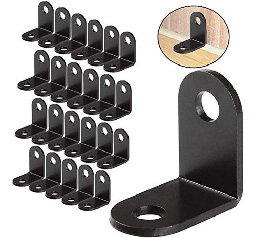 Vintagebee 24 Piezas De Soportes De Esquina Negros, 1,02 X 1 0