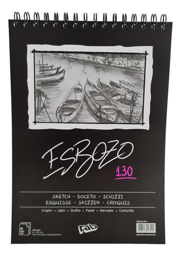 Block Dibujo Esbozo 35x50 Papel Blanco Liso 130 Grs 0