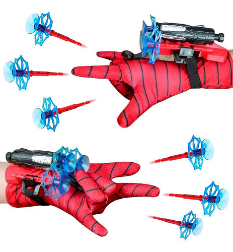 Kit C/ 5 Luva Homem Aranha Lança Teia Brinquedo Infantil 1