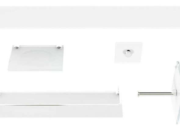 Acessorios Banheiro Kit  Vidro Colorati 5 Pcs Pintura Branco 1 Acessorios Banheiro Kit  Vidro Colorati 5 Pcs Pintura Branco 1