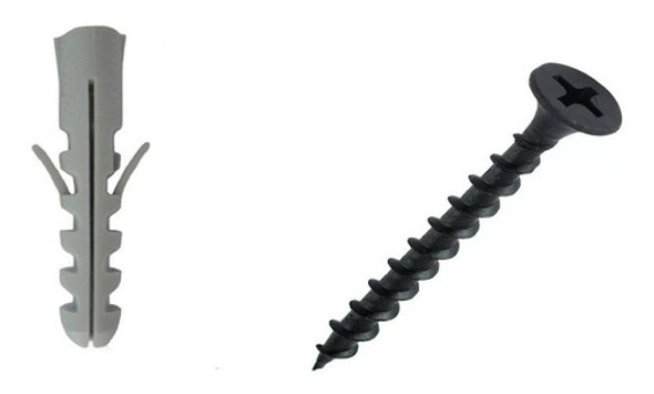 Tarugos Py Comun 6mm + Tornillo 6x1 1/4 X 100 Unidades 0