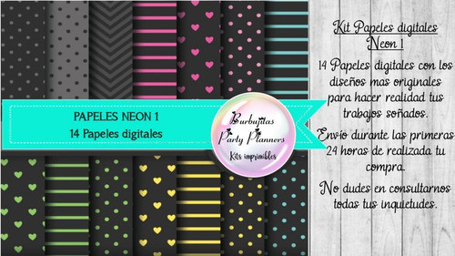 Papeles Fondos Digitales Fiesta Neon 1 1