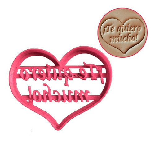 Te Quiero Mucho Corazon Cortante Molde Masa Moldeable Modela 0