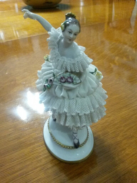 Bailarina De Porcelana Alemana Sellada 0 Bailarina De Porcelana Alemana Sellada 0