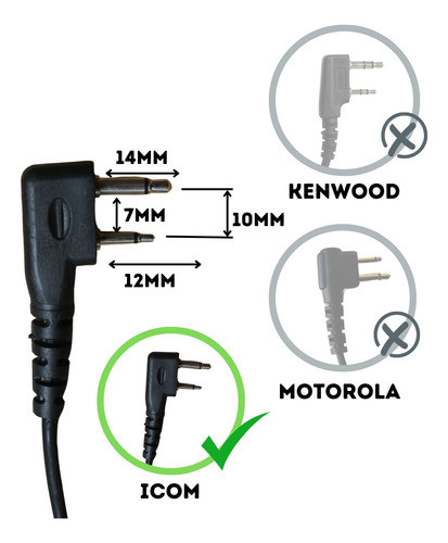 12 X Fone De Ouvido Tipo Concha Rádio Icom Ic-f4003 1