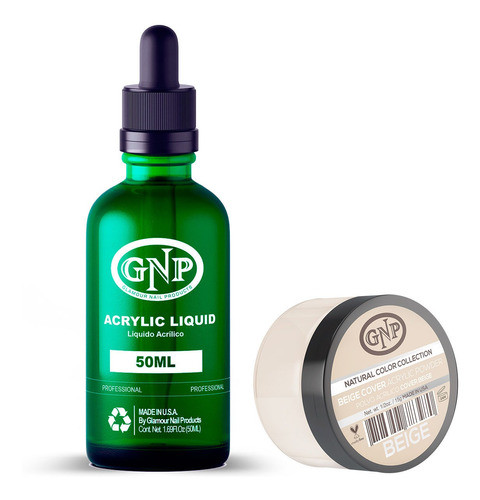 Cover Gnp Beige 15gr. + Líquido Acrílico Gnp 50ml 0