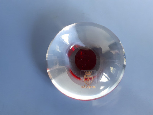 Lindo Peso De Papel Em Cristal Com Murano Cá D'oro 1