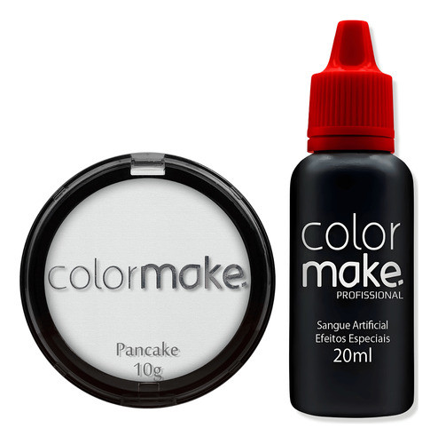 Sangue Artificial + Pancake Branco Colormake Kit Vampiro 0