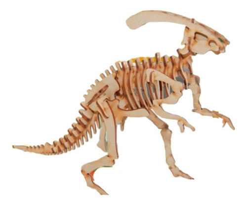 Rompecabezas Maqueta 3d  Madera Parasaurolophus Dinosaurio 1