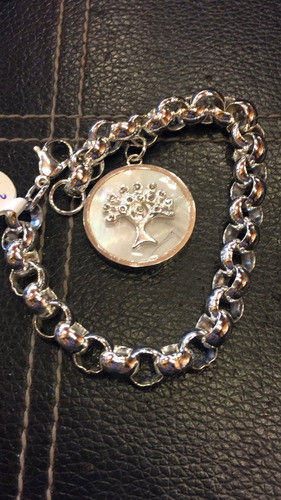 Luli Pulsera Acero Rolo Oferta Con Medalla Arbol De La Vida 1