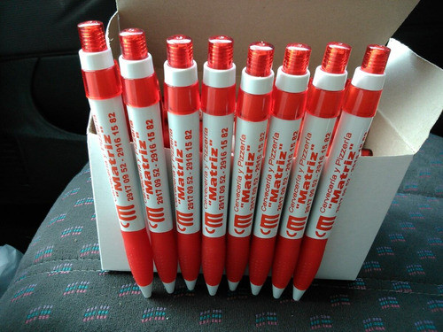 100 Bolígrafos Impresos A 1 Tinta 1