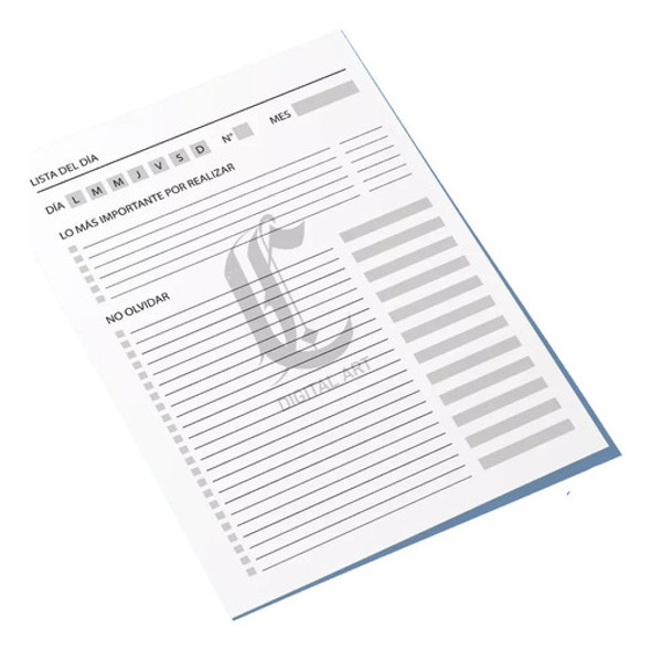 Planner Diario Perpetuo Hoja A4 Organizador 0