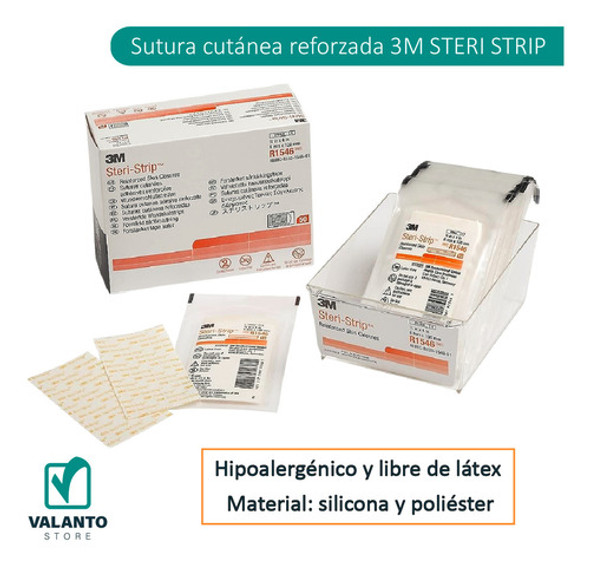 3m Steri Strip Suturas Cutaneas Reforzadas Blister X 20 U 1