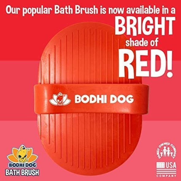 Cepillo Con Cerda De Goma Suave Para Perros Y Gatos Rojo 1