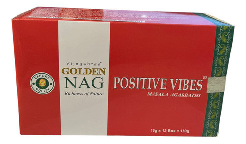 Incenso Massala Golden Nag Boasvibrações Positivevibes Cxc12 0