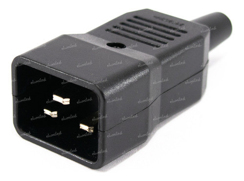 4 Conectores Ficha Ups 16a C20 Macho Para Cable 0
