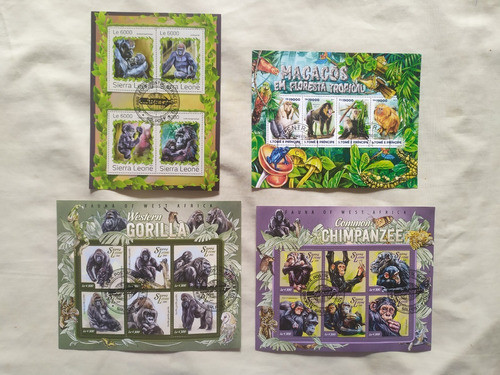 Lote De Selos (primatas) - Gorilas, Chimpanzé 0