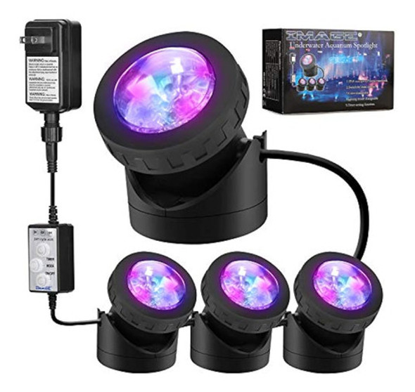 Luces Para Estanques Luces Sumergibles [juego De 4] Con Temp 0
