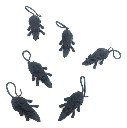 Ratas  X 6 Unidades 8 Cm Halloween Cotillon 1