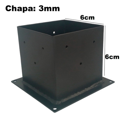Suportes Pilar De Madeira Medida Interna 6x6 3mm 1