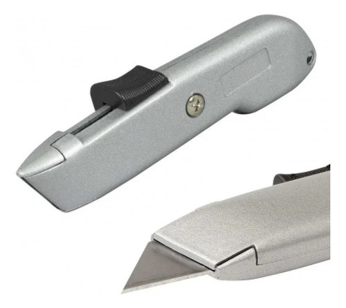 Cutter Trincheta Metalico Auto Retractil Seguridad X 12 Unid 0