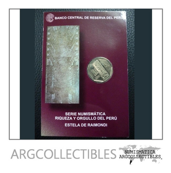 Peru Blister Moneda 1 Nuevo Sol Km342 2010 Estela Raimondi 0