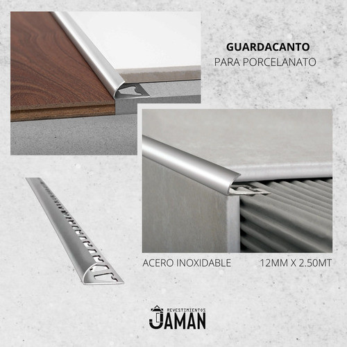 Guardacanto Acero Inox 12mm Brillante 1