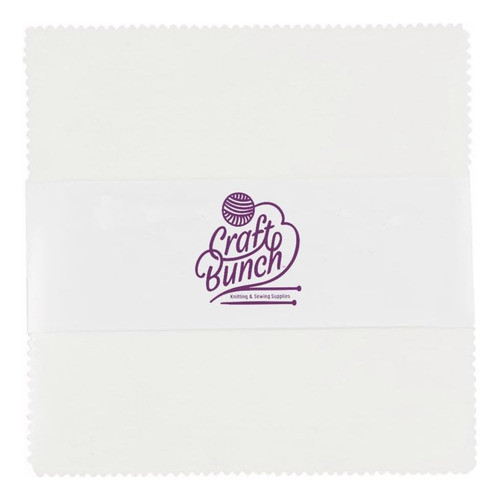 Tela De Algodón Blanca Precortada Para Patchwork, 25 Cm 0
