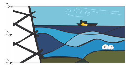 Bandera De Caleta Olivia Estampada De Flameo 150x90cm 0