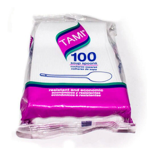 Cuchara Blanca Sopera De Plastico - 100 Unidades. 1