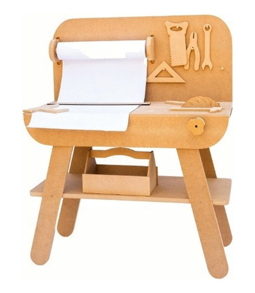 Taller Banco De Trabajo Infantil + Herramientas + Papel 0