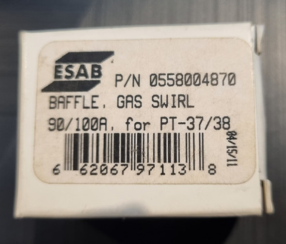 0558004870 Gas Swirl Baffle 90/100a Pt-37/38 Plasma 1