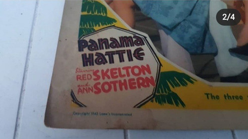 Afiche Cine Panamá Hattie,red Skelton And Ann Sothern 1.942 1