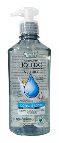 Kit Sabonete Neutro Flores E Vegetais Corpo Rosto 310ml 3un 1