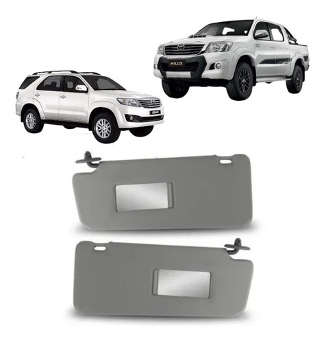 Par Quebra Sol Toyota Hilux Sw4 2004 À 12 13 14 2015 Cinza 0