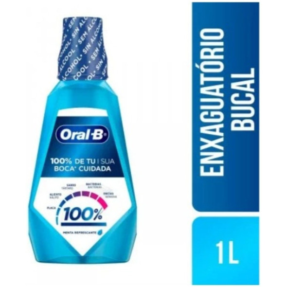 1 Oral-b Enxáguatório Bucal Menta Suave Refrescante 1,0-l 1