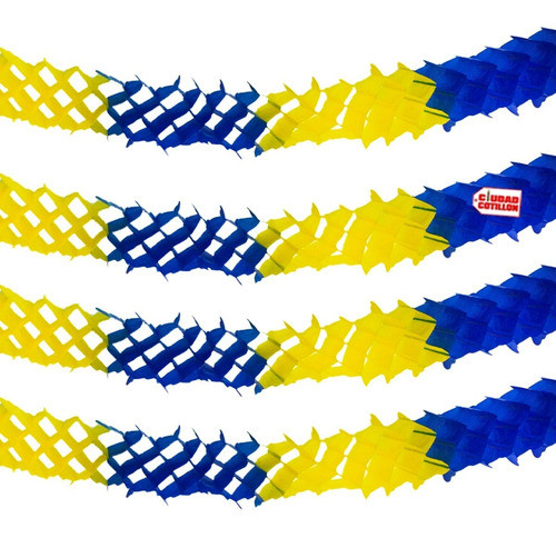 Guirnalda Panal Azul Amarillo Fútbol 2 Mts X 4 U - Cc 0
