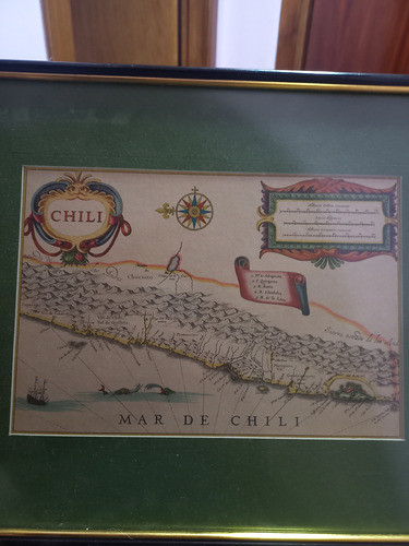 Mapa Antiguo De Chile. Exelente Estado 1