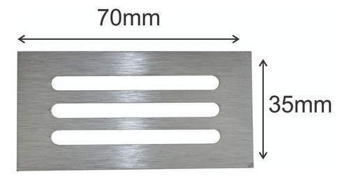 Rejilla Para Ventilacion Acero Inox. 7 X 3.5 Radem 1