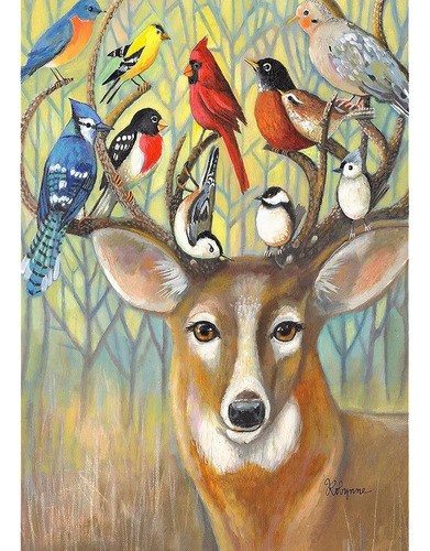 Toland Home Garden 1112481 Nature's Greeting Deer Flag 12x18 0