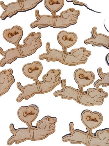 25 Perros Salchicha Nombre Grabado 10cm Mdf Souvenirs 1
